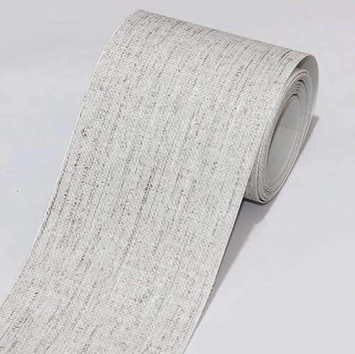 VisitRyl TapetenbordüRe Selbstklebend Vinyl Sockelleiste Dekorative BordüRe Selbstklebende Home BordüRe KüChe TapetenbordüRe Selbstklebend FüR Badezimmer Wohnzimmer Hellgraues Gewebe 15cm X 500cm