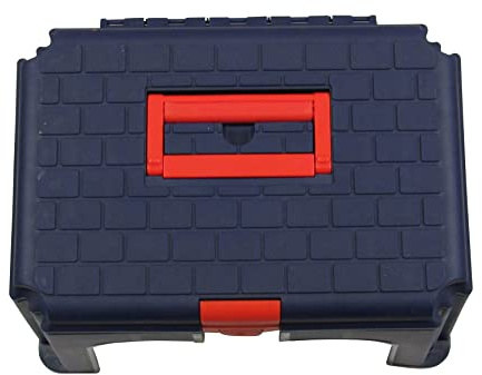 Large Tool Storage Box Blue (Plastic Step Stool Utility Case)