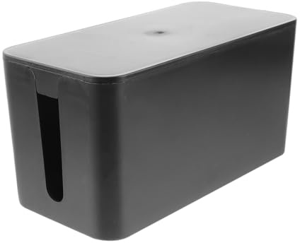 Cabilock Kabelmanagement Box Aus Kunststoff Kabel Organizer Für Steckdosenleisten Schwarz Für Büro Wohnzimmer Und Schreibtisch Schützt Unordnung