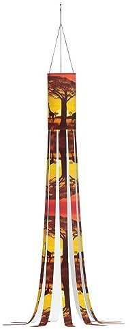 Halloween-Windsack, 150 cm, Geister-Windsack, für den Außenbereich, zum Aufhängen, Garten, Rasen, Party, Dekoration, afrikanischer Tier-Sonnenuntergang