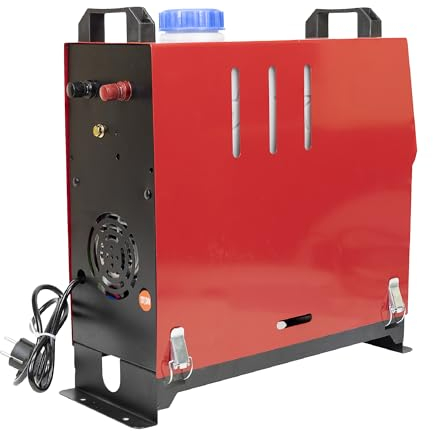 PNI WB300 Diesel Standheizung 5kW 12V/24V, 230V, Autoheizsystem mit LCD Monitor, Fernbedienung und Schalldämpfer, 10 Leistungsstufen, für Wohnmobil, LKW, Bus, Boot, Rot