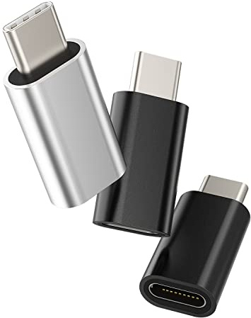 Adattatore da Lightning a USB C Spinotto(3Pack)Type C Jack Accessori per iPhone 15 Pro Max Plus per iPad 10 Macbook Air Compatibile con Samsung per Apple Femmina Cavo Type-c Maschio Presa Convertitore