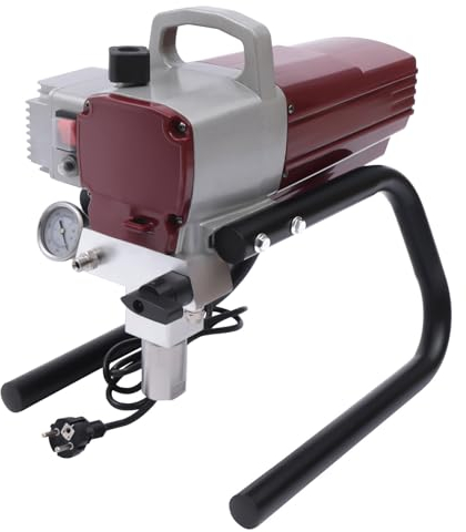 1800W Lackiergerät Airless Spritzlackiermaschine Sprühpistole Farbsprühsystem Hochdruck Farbspritzgerät 10m Schlauch 220V Geeignet für Ölfarben, Dispersionsfarben und Rostschutzfarben
