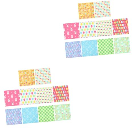 DIYEAH 20stücke Ostern Baumwollstoffe Bunte Patchwork Dekostoffe Für Kreative Bastelprojekte Und Heimdekoration Für Handgemachte Ostergeschenke Und Dekoration