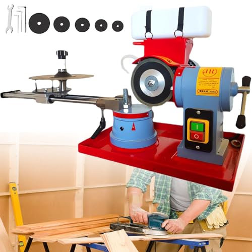 GBHJJ AffûTeur de Lame Scie Circulaire, AffûTeuse de Lame de Scie Circulaire SèChe Humide 550 W, Machine D'AffûTeuse Lame Scie éLectrique, Machine D'AffûTeuse pour Lame Scie Pointe Carbure,110V