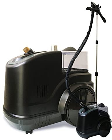 Vaporizador vertical profesional para ropa de 2000 W, vaporizador de tela para ropa comercial para el hogar, plancha de vapor, calentamiento rápido y eliminación de arrugas (color: blanco) (negro)