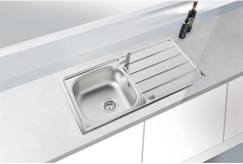 Liquida KS100SS 1.0 Bowl Reversible Inset Stainless Steel Kitchen Sink