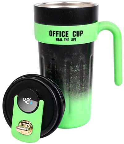 SOARFLY Edelstahl Thermobecher Kaffee to go, 650ml, Digitalanzeige, Auslaufsicher, Premium, für Kaffee