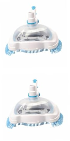 Kisangel 2pcs Professional Pool Cleaner Suction Head Easy Install Plastic Brush for above Ground Pool Cleaning