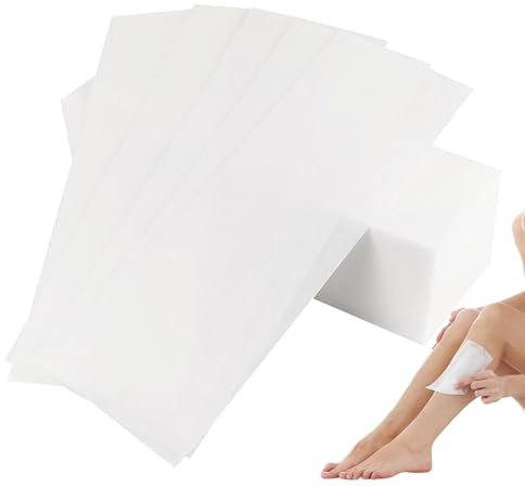 100 Pcs Professional Paper Waxing Wax Strips, Non-Woven Wax Strips for Arms, Legs, Bikini, Eyebrow Hair, Underarms and Face Hair Removal(7×20cm)