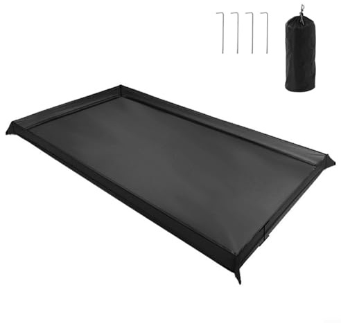 Eawfgtuw Multifunktions-Zelt-Bodenplane, wasserdicht, 210D-Oxford-Gewebe, 4000 mm, leicht, tragbar, Badewannenboden (200 x 120 cm)