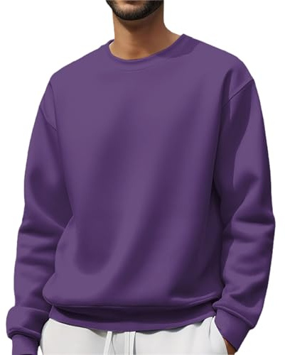 Maglione da uomo girocollo maglioni invernali da uomo felpe da uomo camicie a maniche lunghe tinta unita oversize autunno top moda casual vestibilità ampia pullover