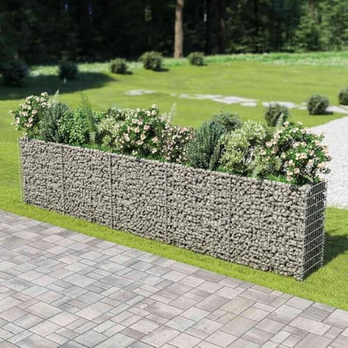 Solivagant Lit surélevé à Gabion Acier galvanisé 450x50x100 cm,(51.4 KG)