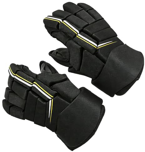 Ishockeyhandskar ung spelare, 10 tum/25,4 cm hockeyhandskar med hög densitet skumvaddering, flexibel delad fingerdesign, vattenavvisande och andningsbar för ishockey, rullhockey, fälthockey