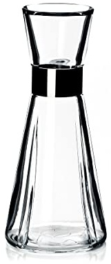 Rosendahl Grand Cru 30.4 oz. Water Carafe - Transparent Glass Pitcher with Stainless Steel Accents, Dishwasher Safe, Lead-free Modern Drinkware, Versatile Kitchen Accessory for Stylish Table Settings