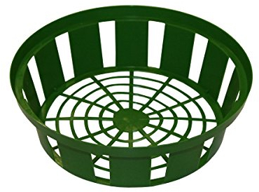 Xclou Blumenzwiebel-Pflanzschale in Grün, Zwiebel-Pflanzkorb aus Kunststoff mit 31 cm Durchmesser im 3er Set, Pflanzschalen für Blumenzwiebeln, 3 Pflanzkörbe für Zwiebeln für den Garten