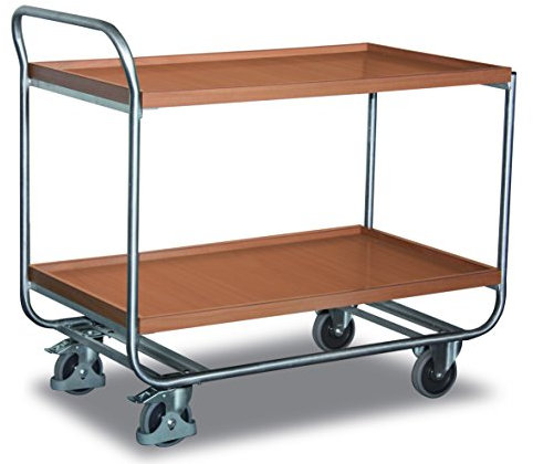 Aluminium Tischwagen Traglast (kg): 200 Ladefläche: 970 x 570 mm RAL 9006 Weißaluminium