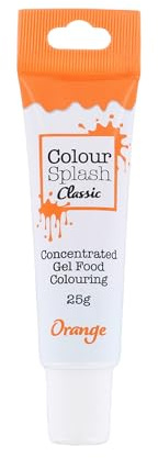 Colour Splash Food Colouring Gel | Orange | Highly Concentrated Gels, Easy To Use Squeezy Tubes, Edible Ingredients, Transform Plain Cakes Into Bright, Eye-Catching Creations - Orange 25g