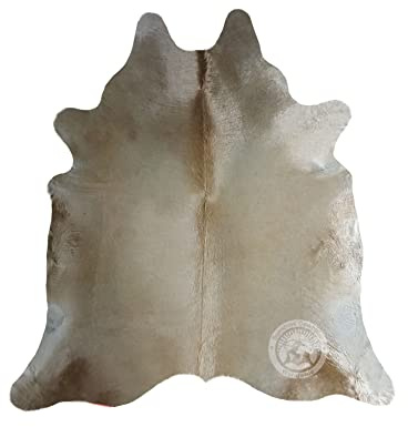 Sunshine Cowhides 100% Genuine Champagne Cowhide Rug - Modern Style Animal Skin Rug & Floor Carpet for Living Room, Bedroom, Kitchen & More - Extra Large (6x7-8 Ft.)