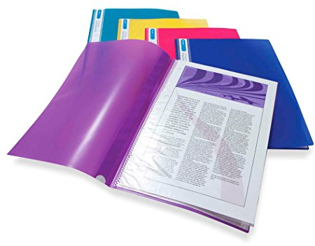 Rapesco 0919 20-Hüllen-Projekt-Sichtbuch, A4, leuchtende Farben, 10 Stück