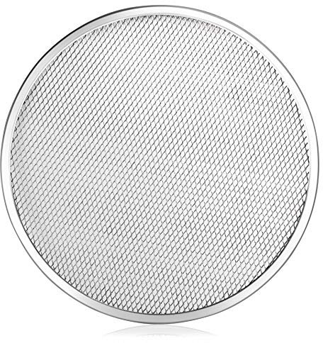 New Star Foodservice Restaurant-Grade Seamless Aluminum Pizza Baking Screen, 14 Inch