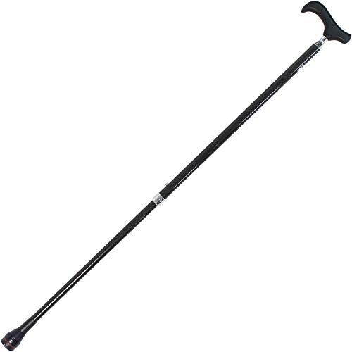Gastrock Gehstock Spazierstock Dr. Cane Derby-Griff aus Holz, Kreiselpuffer, höhenverstellbar, Carbon