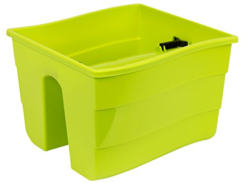 Balkonkiste Blumenkasten Geländerkasten Balkonkasten H: 20 cm Lime grün gewellt