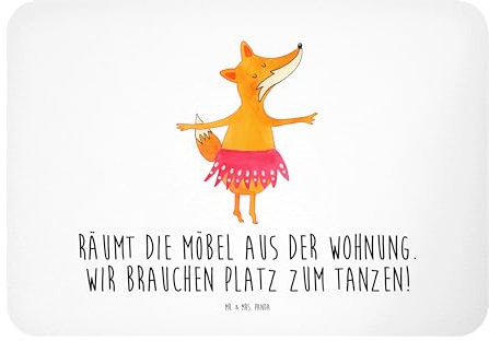 Mr. & Mrs. Panda Magnet Fuchs Ballerina - Geschenk, Ballett, zettelhalter, Party, whiteboardmagnet, Füchse, Kühlschrankmagnet, Geburtstag, spruchmagnet, Yeah, Fridge
