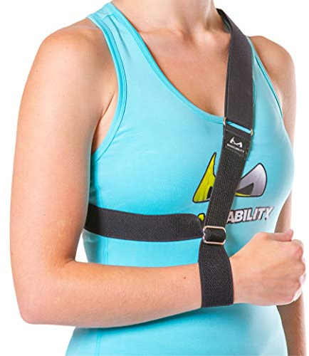 BraceAbility The Shoulder Sling - Patented Arm Support Strap and Waterproof Clavicle Immobilizer Brace for Broken Collarbone, Torn Rotator Cuff, Dislocation or AC Separation (Universal)
