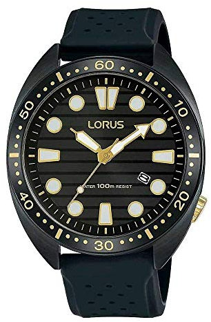 Lorus | Men's Sports | Black Rubber Strap | Black Dial | RH927LX9