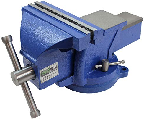 TRUTZHOLM® Schraubstock Parallelschraubstock 200mm parallel 360° drehbar massiv schwer mit Amboss für Werkbank Gusseisen (200mm)