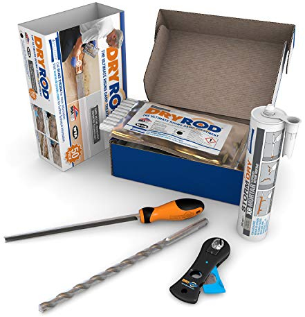 Dryrod Damp Proofing Rods DPC Kit: Treats 6 Linear metres (9 Wall) - BBA Approved Rising Damp Treatment