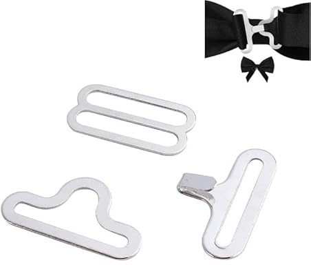 Fliege Clips, 50sets Metall Verstellbare Fliege Hardware Krawattenklammer Hakenverschluss Krawattenriemen Hardware Krawattenklammer für Krawattenriemen