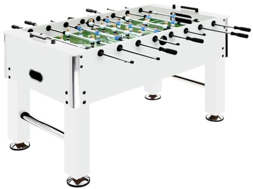 vidaXL Futbolín Sobremesa Habitación Salón Sala de Estar Diversión Doméstica Comercial Robusto Juguete de Acero Blanco 60 kg 140x74,5x87,5 cm