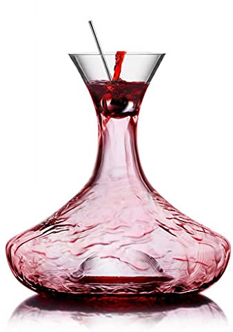 luckxuan Wein Dekanter Kreativer Wasserfall Wein-Dekanter-Topf-Set Haushaltskristallglas Wein-Dispenser-Persönlichkeit Gießflasche geeignet für Bars Restaurants oder Geschenke Dekantierer
