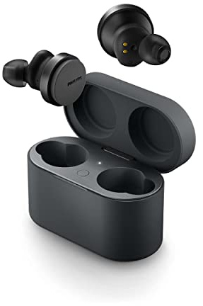 Philips Kabellose Kopfhörer, Noise Cancelling Pro, In Ear Kopfhörer mit Mikrofon und Touch Bedienung, Bluetooth Multipoint Verbindung, 35 Stunden Spielzeit, TAT8506BK/00, Schwarz