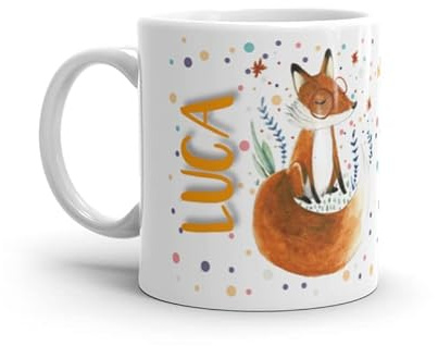 Paolo Chiari Tazza in Ceramica Caffè e Tè, Personalizzata con Nome, Idea Regalo Compleanno per Amici e Familiari, Certificata per Alimenti, Adatta al Microonde, Made in Italy (Luca)