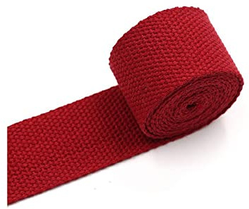 5M Rolle Canvas Gurtband 25mm 30 mm 38mm Breit Rot Baumwolltband (5M X 38MM)