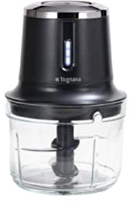Tognana Tritatutto SENZA FILI e RICARICABILE Linea Avantspace Dimensioni14,5 x 14,5 x H 23 cm, Nero