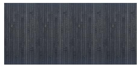 CosìCasa Bambusteppich für die Küche mit Rutschfester Unterseite | Badematte Holz Pflegeleicht | Bambus Bambusmatte Bad | Küchenläufer rutschfest Bambus | Mitternachtkohle 50X100