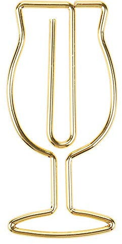 Fyearfly Cup Paper Clips - 10 Metall-Papierklammern, Schreibwaren-Lesezeichen-Halter, Dokumenten-Lesezeichen, Foto-Brief-Halter