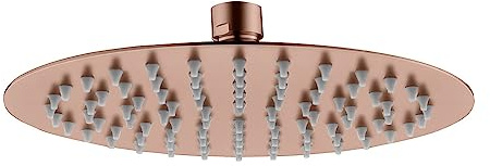 Aloni® Regenduschkopf rund Ø30 cm, Rainshower Kopfbrause Kupfer gebürstet, Regendusche mit Anti-Kalk-Noppen, rustikaler Look im Bad, moderner Duschkopf für Dusche & Bad, pflegeleichte Überkopfbrause