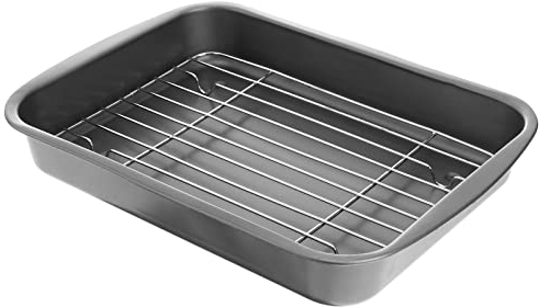 Bandeja for hornear y rejilla for enfriar Bandeja for asar con rejilla de alambre Bandeja for hornear antiadherente Rejilla for parrilla de barbacoa de metal