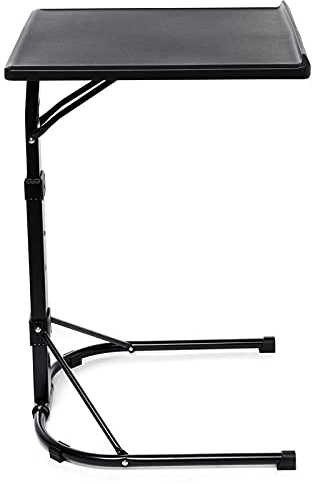 Klappbare TV-Tabletttische in Schwarz, verstellbare TV-Tabletttische auf Bett und Sofa, für Zuhause, Esszimmer, Schlafzimmer, leichte, kompakte Aufbewahrung