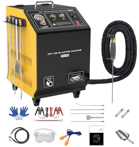 LUTIFIX 220V-Trockeneisstrahlgerät, industrielle Trockeneisstrahlreinigungsmaschine HTS705, Trockeneisstrahlreiniger zum schnellen Entfernen Aller Arten von hartnäckigem Schmutz