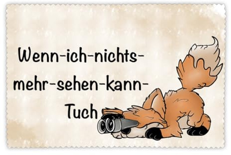 Brillenputztuch Fuchs//Brillenputztuch lustig//Brillenputztuch mit Spruch