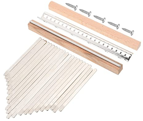 Toyvian Kalimba Selbstgemacht Zubehörset 21 Tasten Aus Stahl Mit Holzbrücke Kalimba Montageset Daumenklavier Ersatzteile Für Musikinstrument Heimwerker Und Anfänger