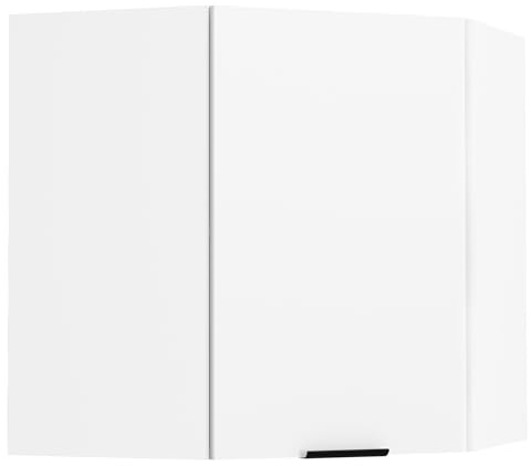 VCM Küchenhängeschrank 57x57x60 cm 1 Tür 2 Fächer Küche Wandmontage | Platzsparende Ecklösung für die Küche - Verstauen von Geschirr und Vorräten - Für kleine Küchen - Wandmontage möglich