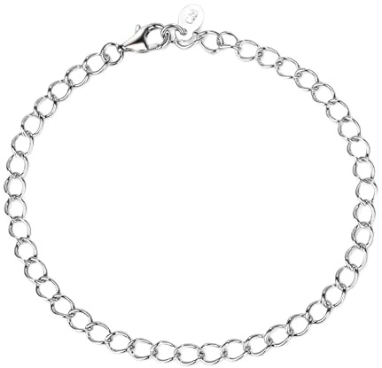 Cherished Moments 925 Sterling Silver Charm Bracelet for Adding and Collecting Charms for Girls, Teens or Women, Design a Bracelet, Adjustable
