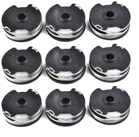 QOXEZY Bobina di ricambio per decespugliatore per Parkside PRT 550 A1 A5 IAN 311404 IAN 330241 IAN 351652, bobine di ricambio per decespugliatore (9 pezzi)